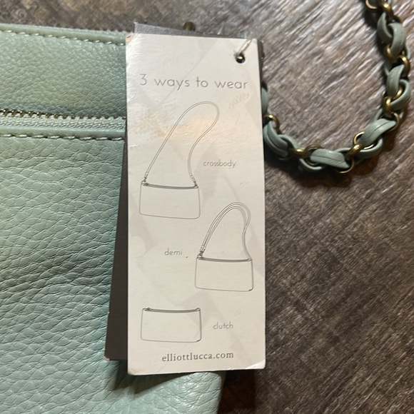🐱NWT ELLIOT LUCCA Leather Mint Crossbody - Picture 5 of 5